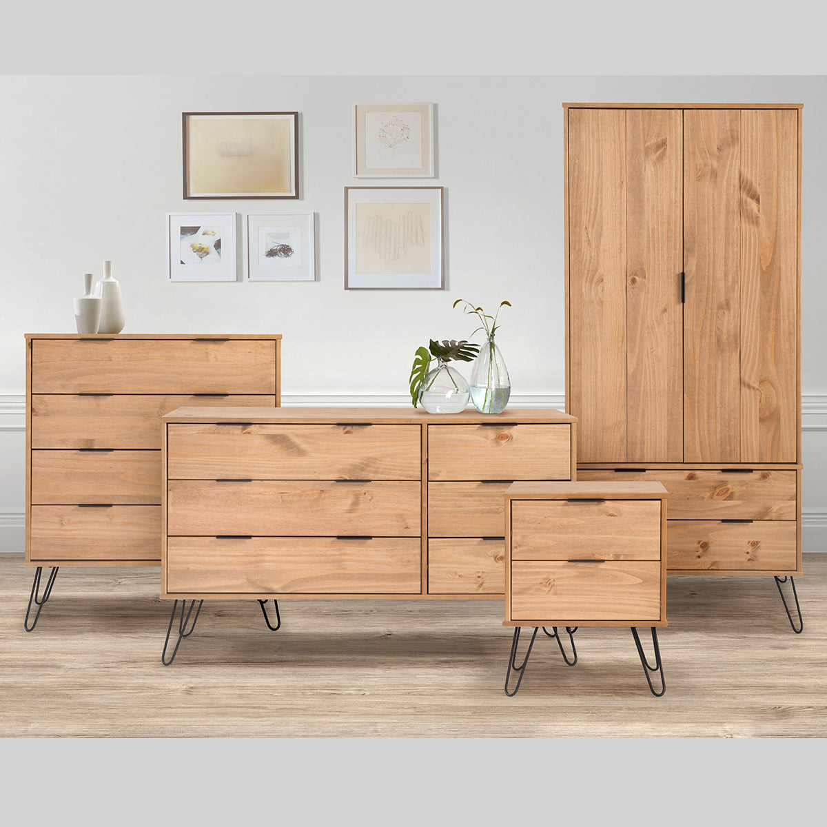 Bravo Furniture | Ashford 2 Drawers Wood Bedside Cabinet