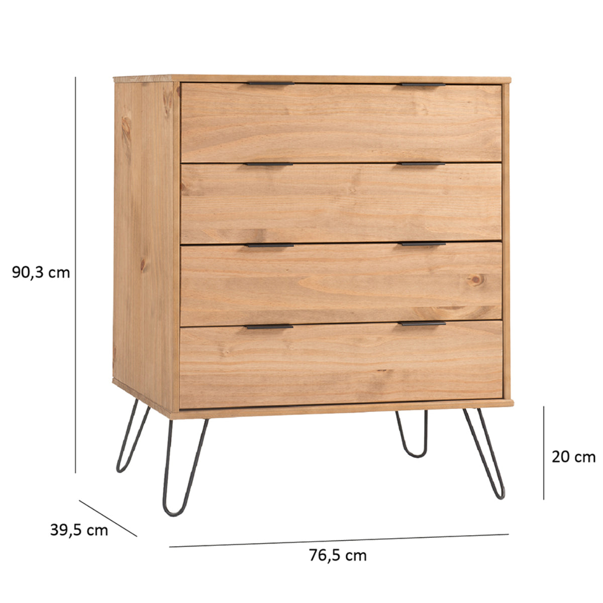 Bravo Furniture | Ashford 4 Drawer Chest of Wood
