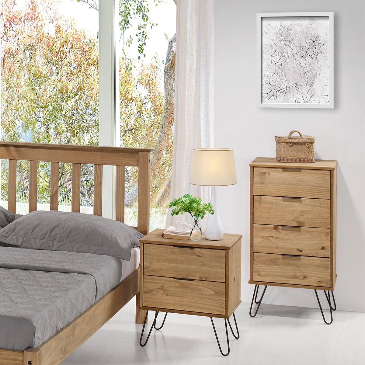 Bravo Furniture | Ashford 4 Drawer Narrow Chest of Wood