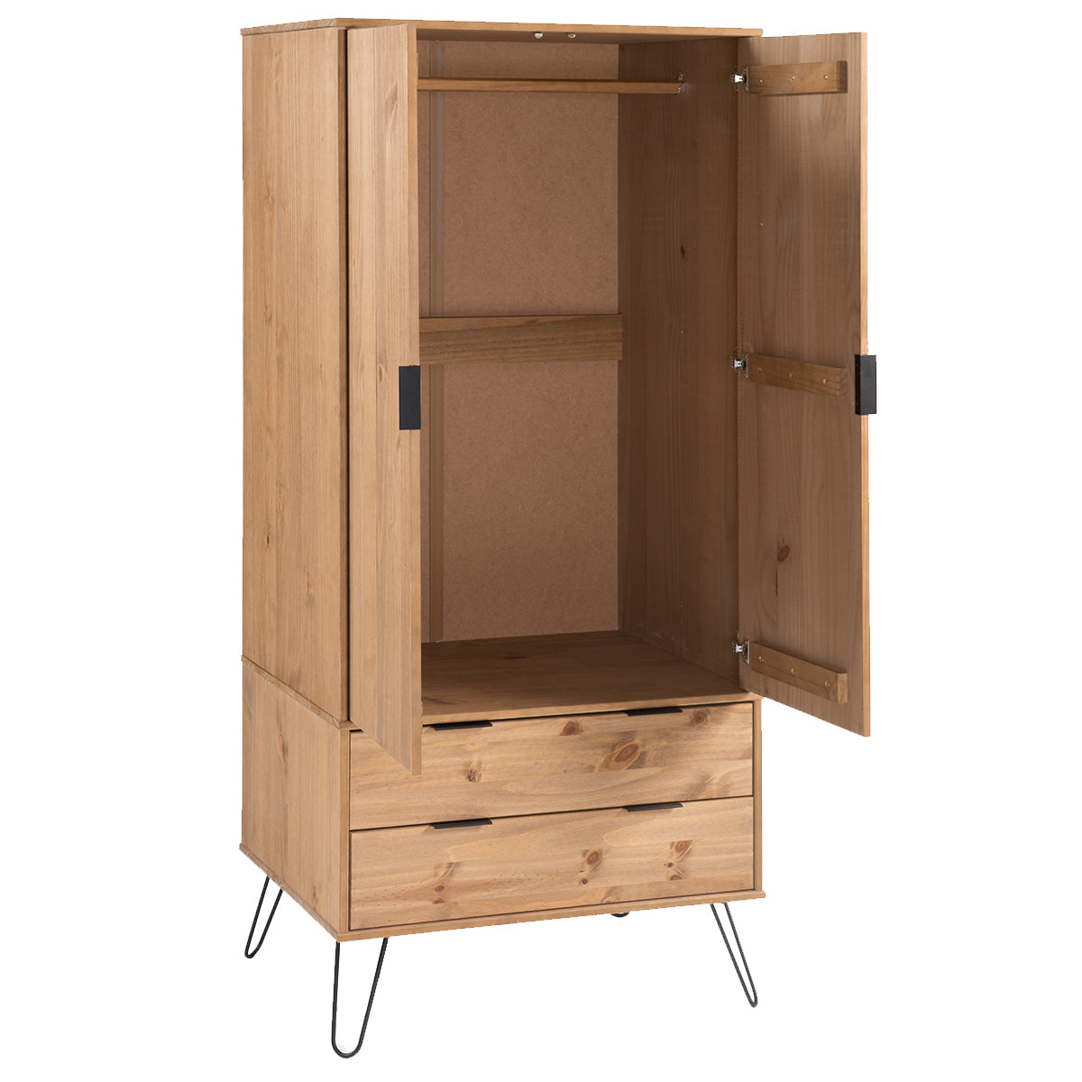 Bravo Furniture | Ashford 2 Doors 2 Drawers Wood Wardrobe