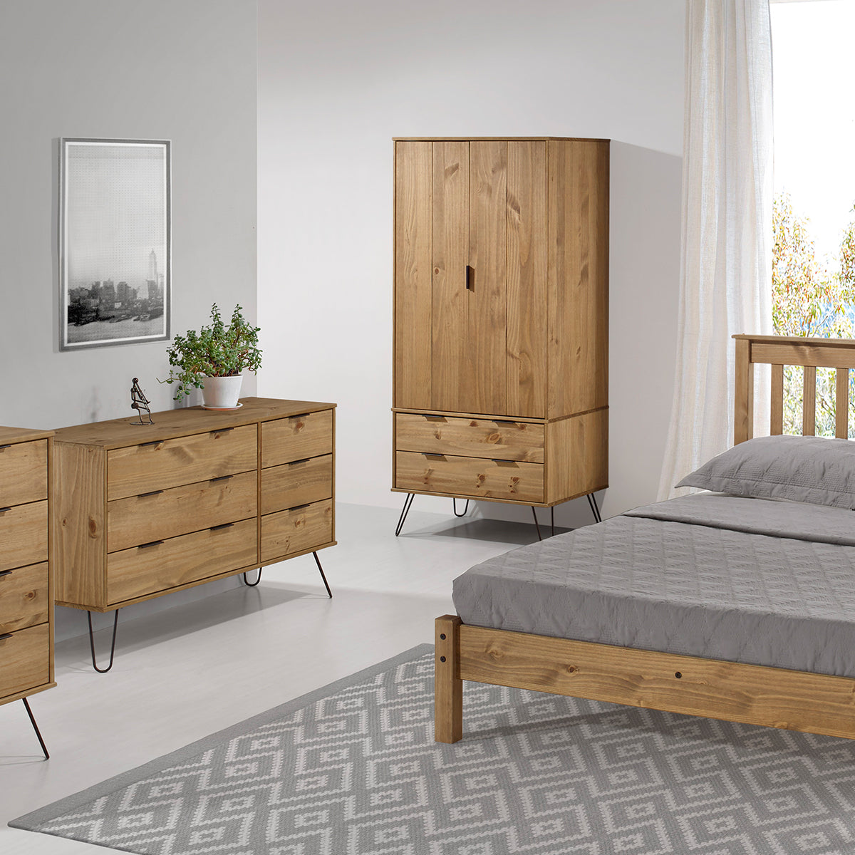 Bravo Furniture | Ashford 2 Doors 2 Drawers Wood Wardrobe