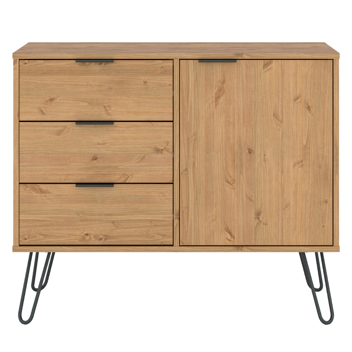 Bravo Furniture | Ashford Small Wood Sideboard with 1 Door 3 Drawers