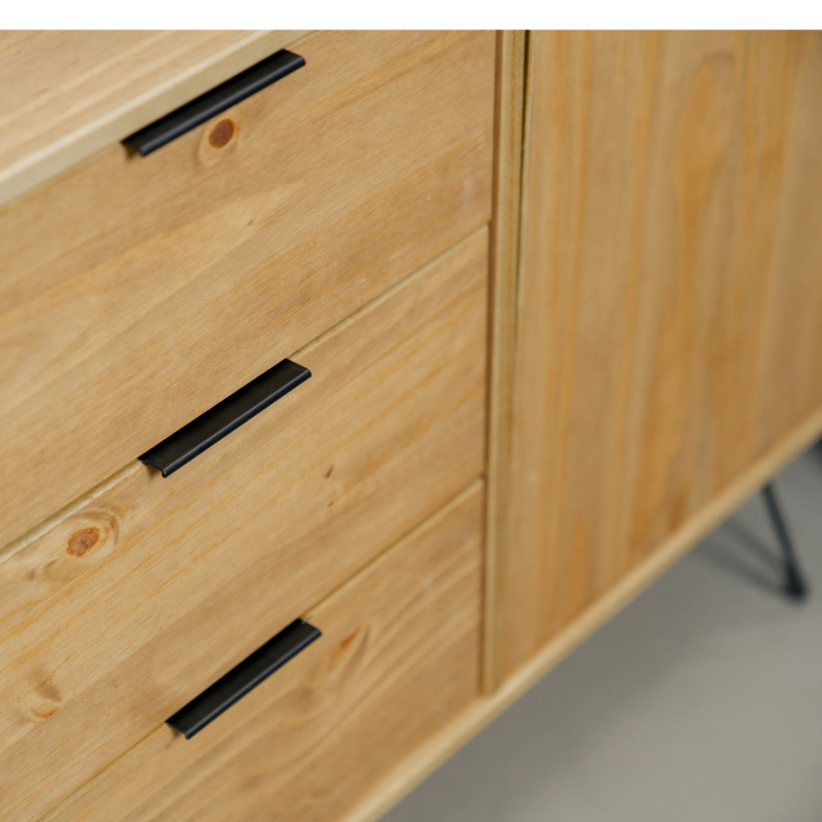 Bravo Furniture | Ashford Small Wood Sideboard with 1 Door 3 Drawers