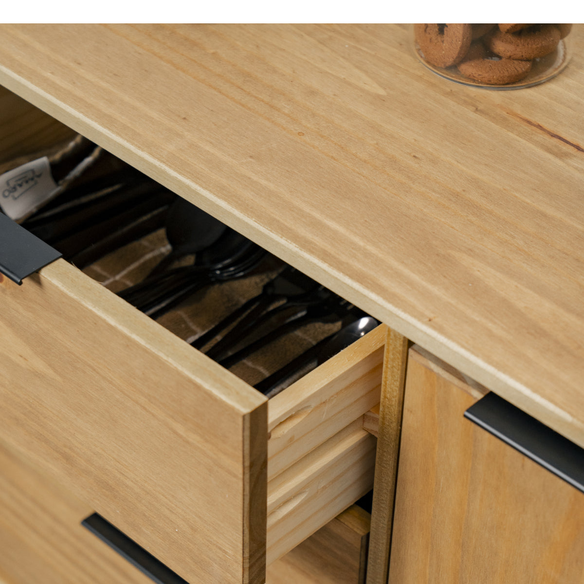 Bravo Furniture | Ashford Small Wood Sideboard with 1 Door 3 Drawers