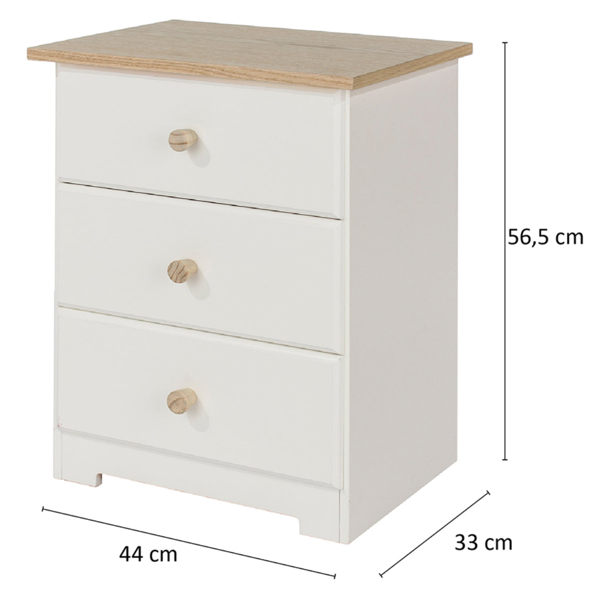 Bravo Furniture | Colorado 3 Drawers Bedside Cabinet