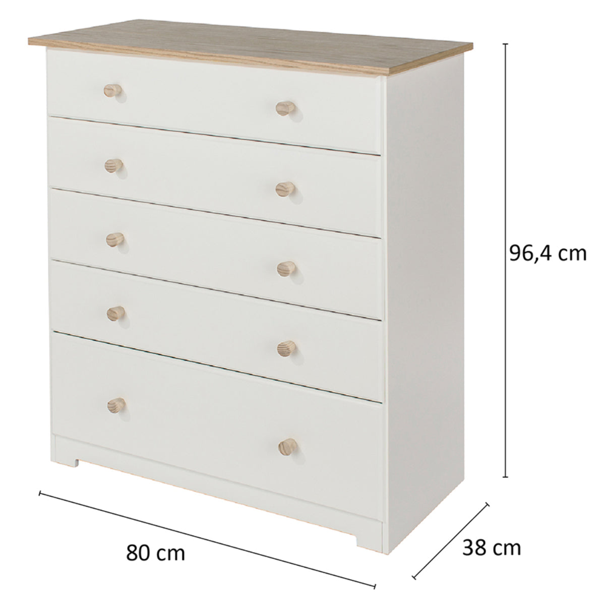 Bravo Furniture | Colorado 5 Drawer Chest of Drawers