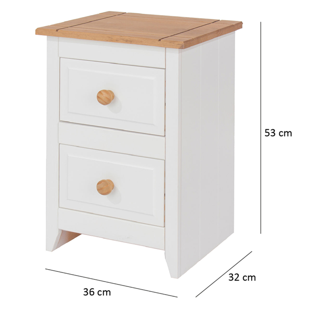Bravo Furniture | Capri 2 Drawers Bedside Cabinet
