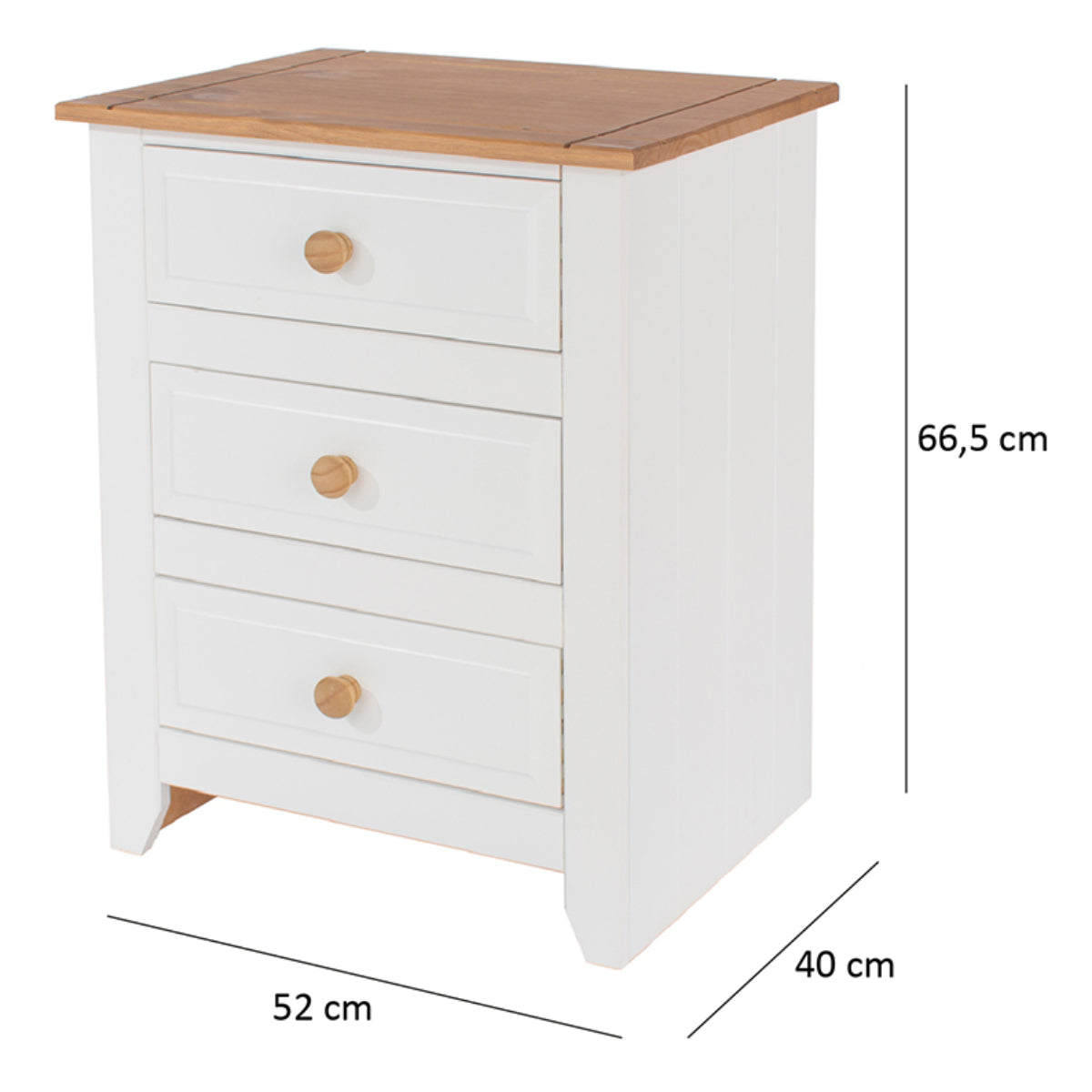Bravo Furniture | Capri 3 Drawers Bedside Cabinet