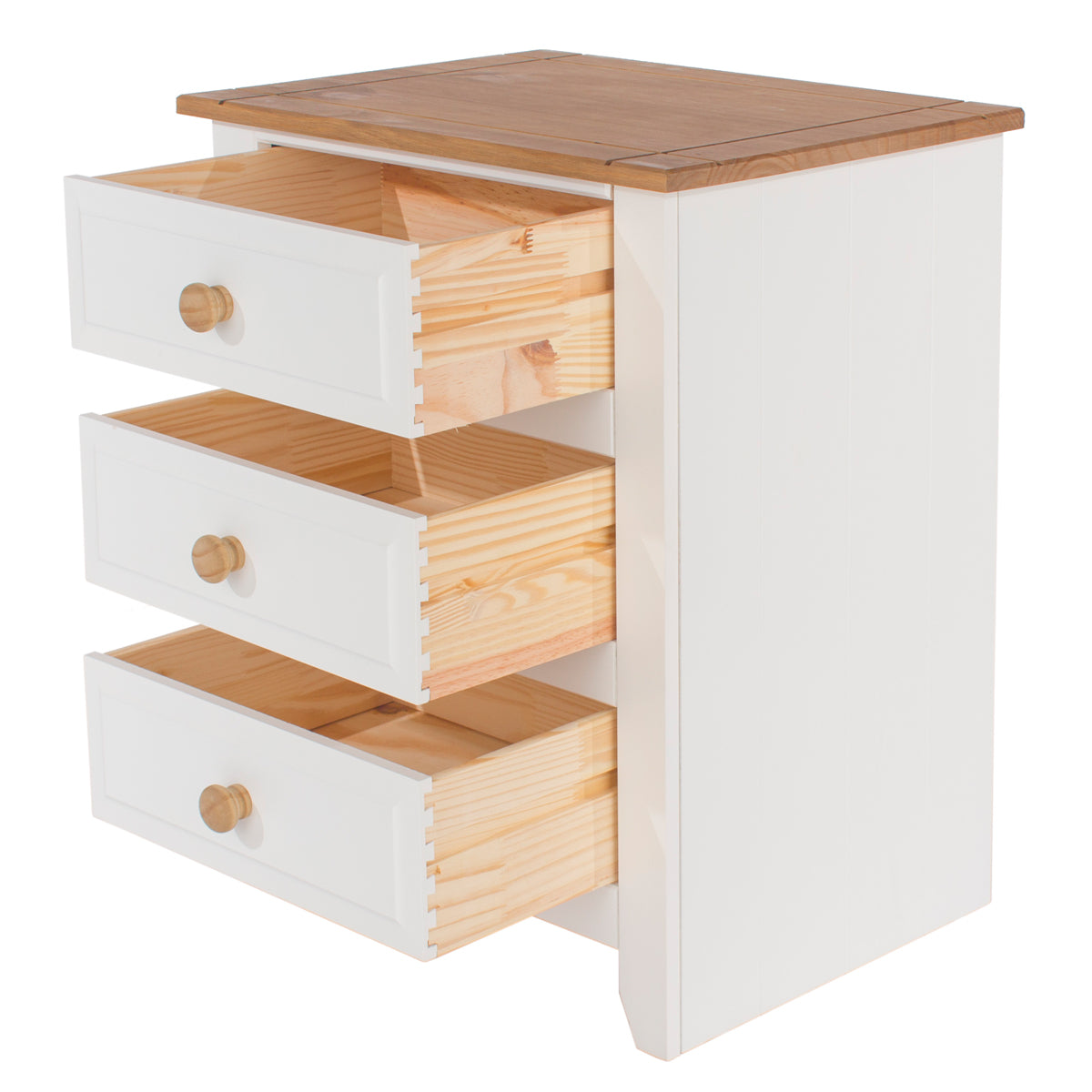 Bravo Furniture | Capri 3 Drawers Bedside Cabinet