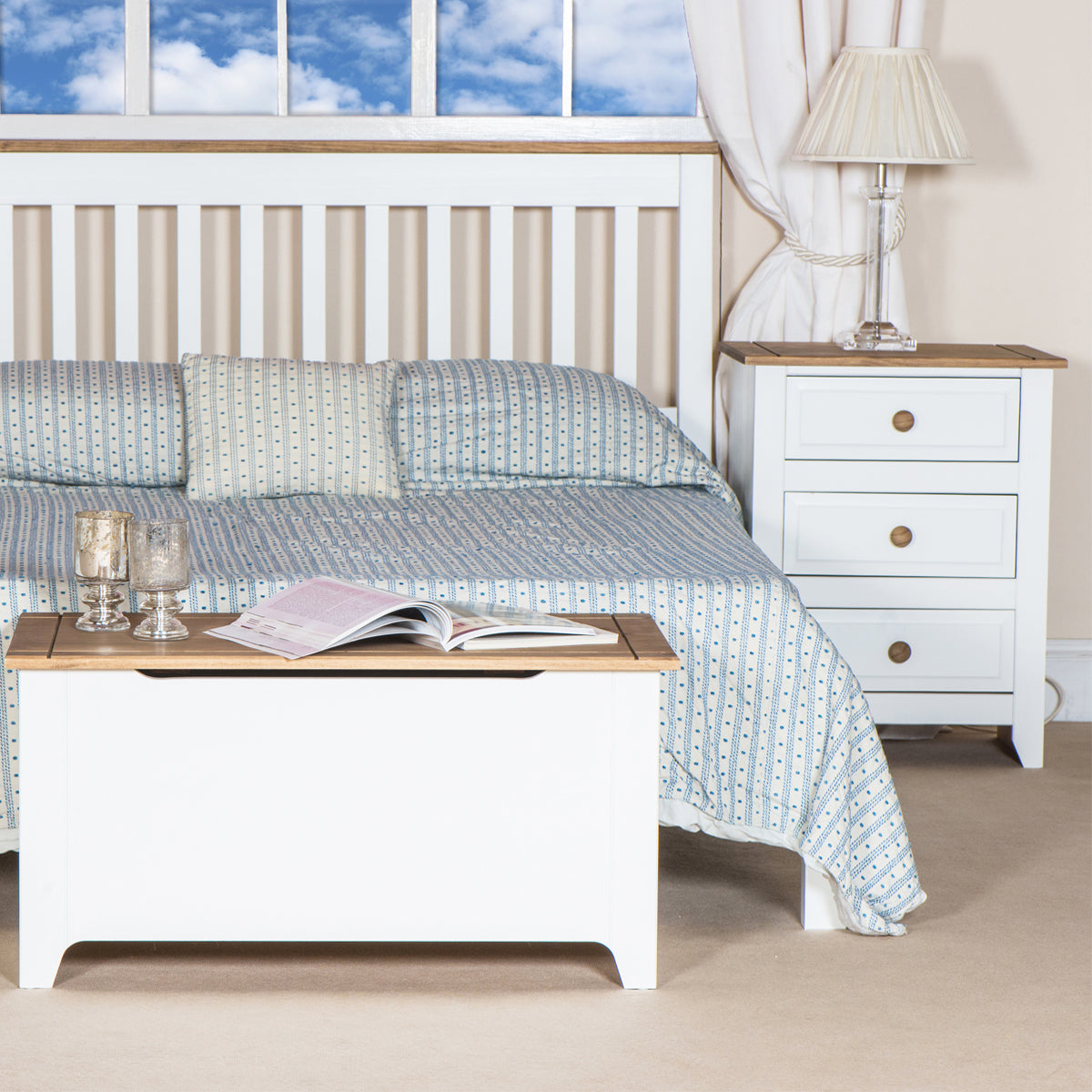 Bravo Furniture | Capri 3 Drawers Bedside Cabinet