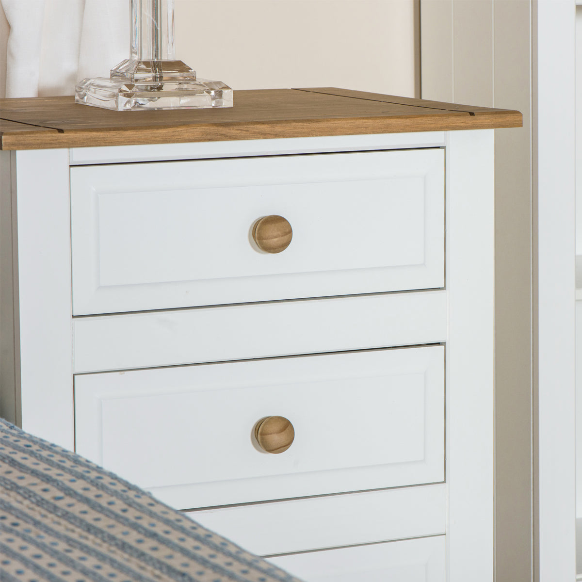 Bravo Furniture | Capri 3 Drawers Bedside Cabinet