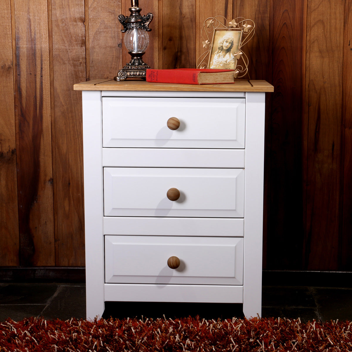 Bravo Furniture | Capri 3 Drawers Bedside Cabinet