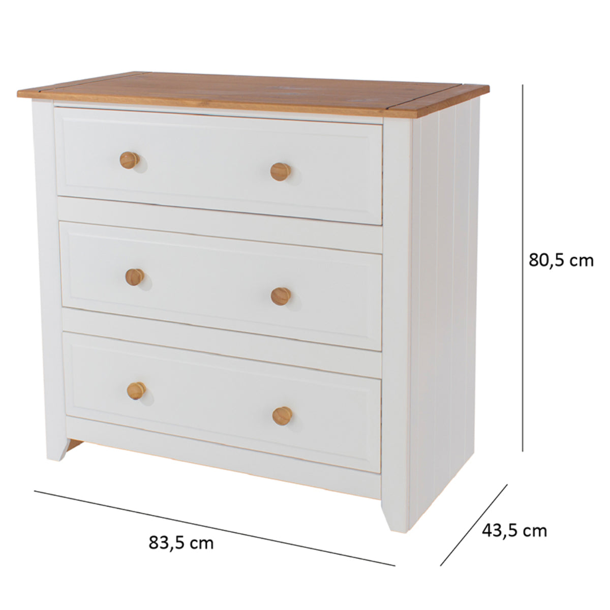 Bravo Furniture | Capri 3 Drawer Chest of Drawers