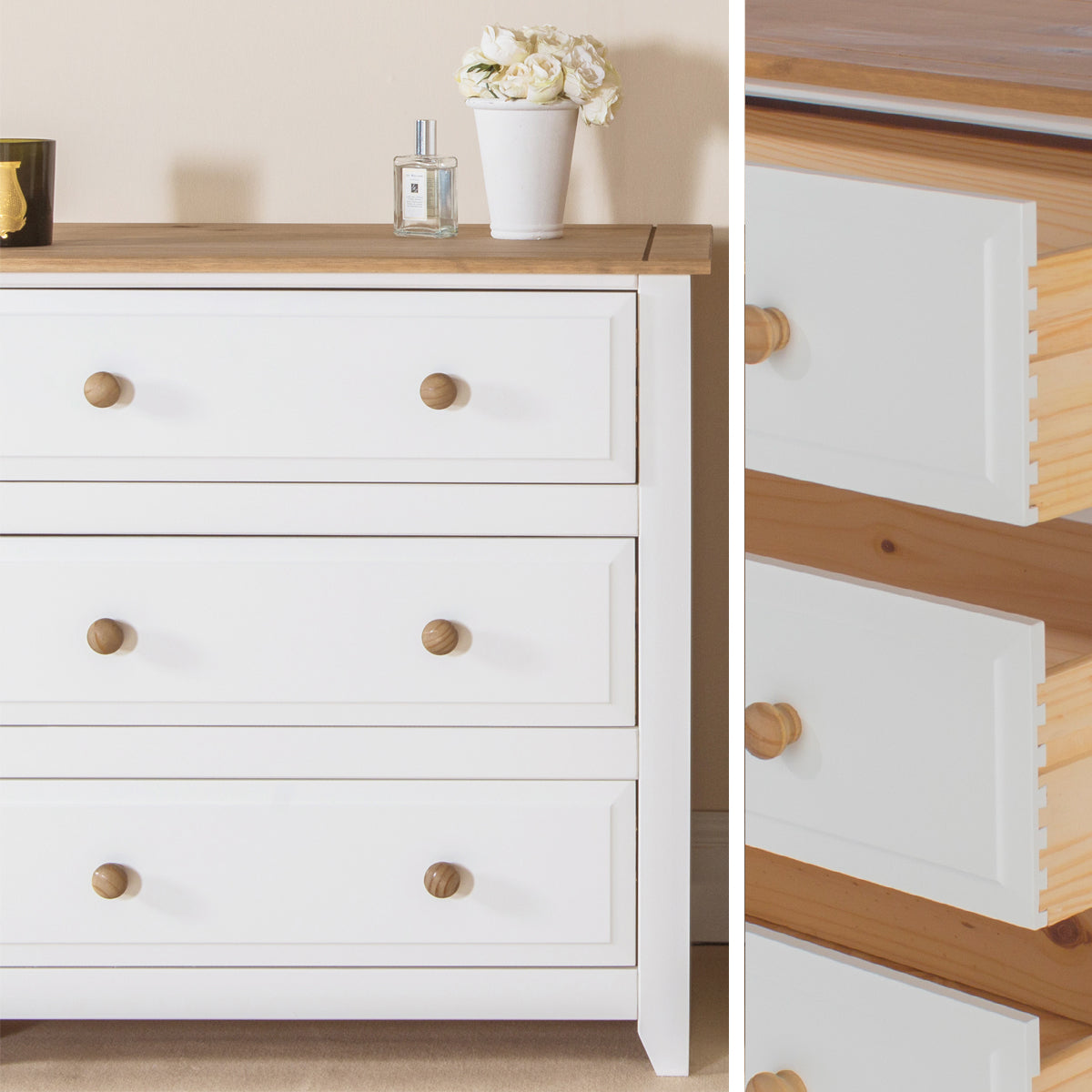 Bravo Furniture | Capri 3 Drawer Chest of Drawers
