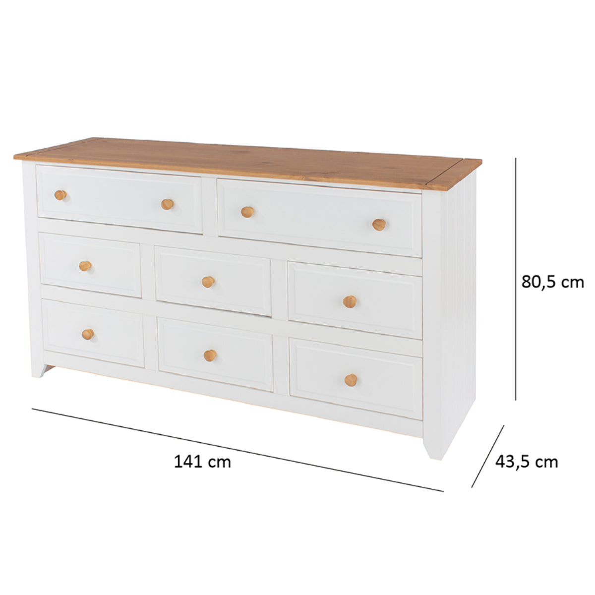 Bravo Furniture | Capri 8 Drawer Chest of Drawers