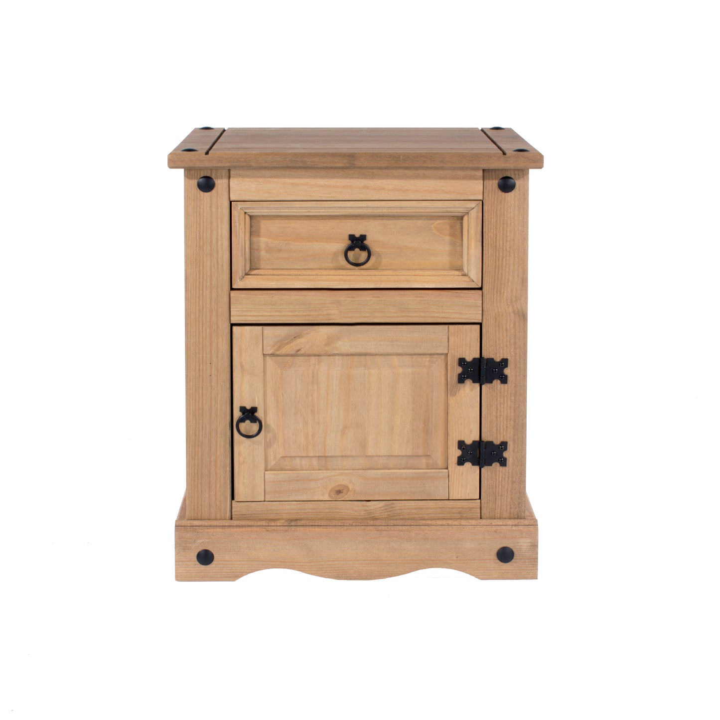 Bravo Furniture | Corona 1 Drawer, 1 Door Wood Bedside Cabinet