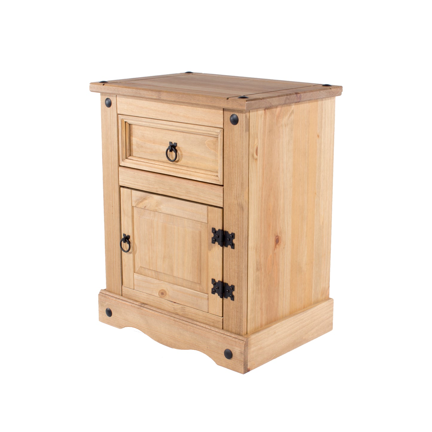 Bravo Furniture | Corona 1 Drawer, 1 Door Wood Bedside Cabinet