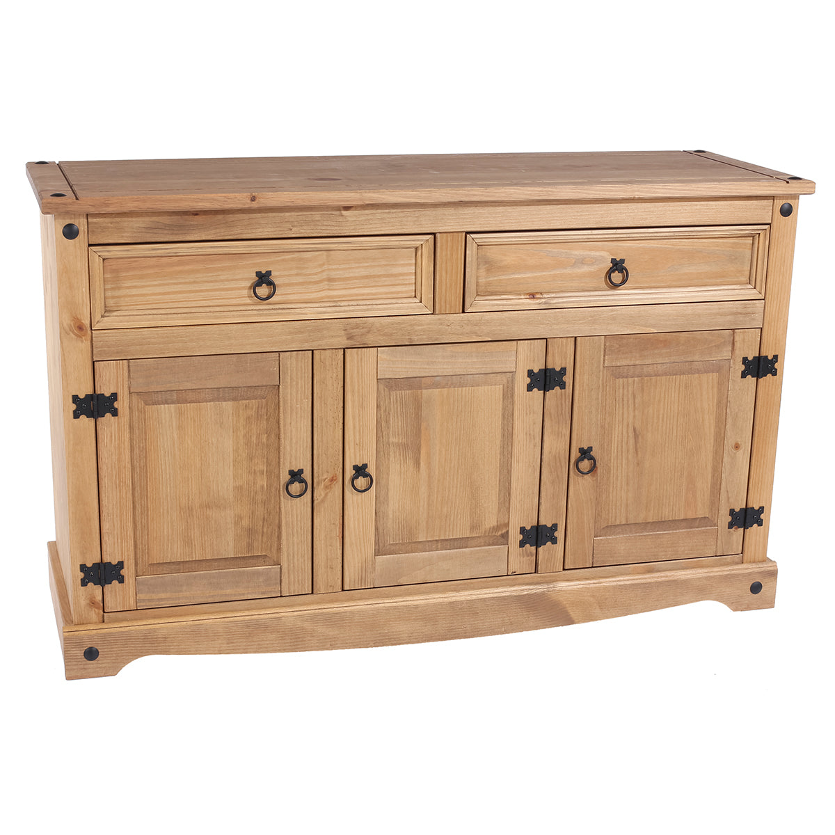 Bravo Furniture | Corona Medium Wood Sideboard with 2 Doors, 3 Drawers