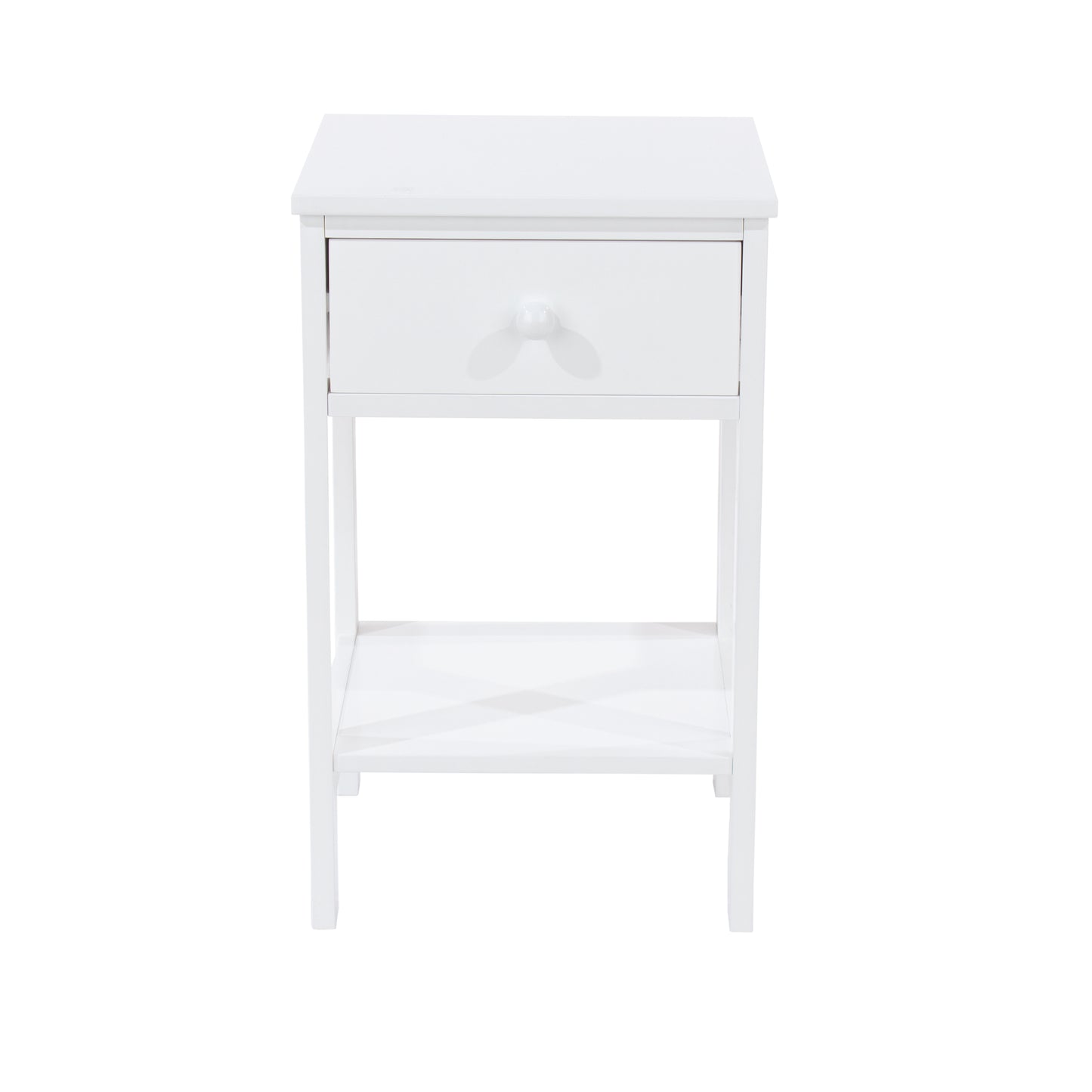 Bravo Furniture | Shaker 1 Drawer Petite Bedside Cabinet White