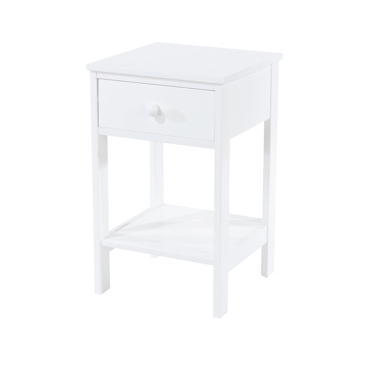 Bravo Furniture | Shaker 1 Drawer Petite Bedside Cabinet White