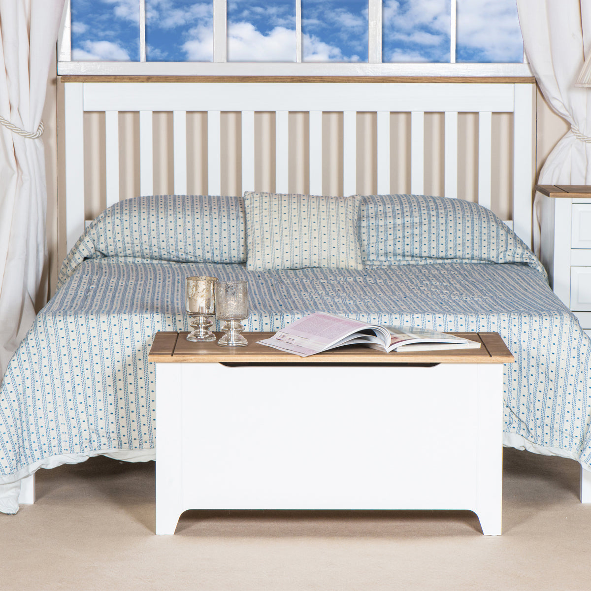 Bravo Furniture | Capri Slatted Low End Bed Frame