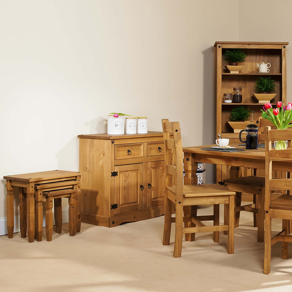 Bravo Furniture | Corona Small Wood Sideboard with 2 Doors, 2 Drawers