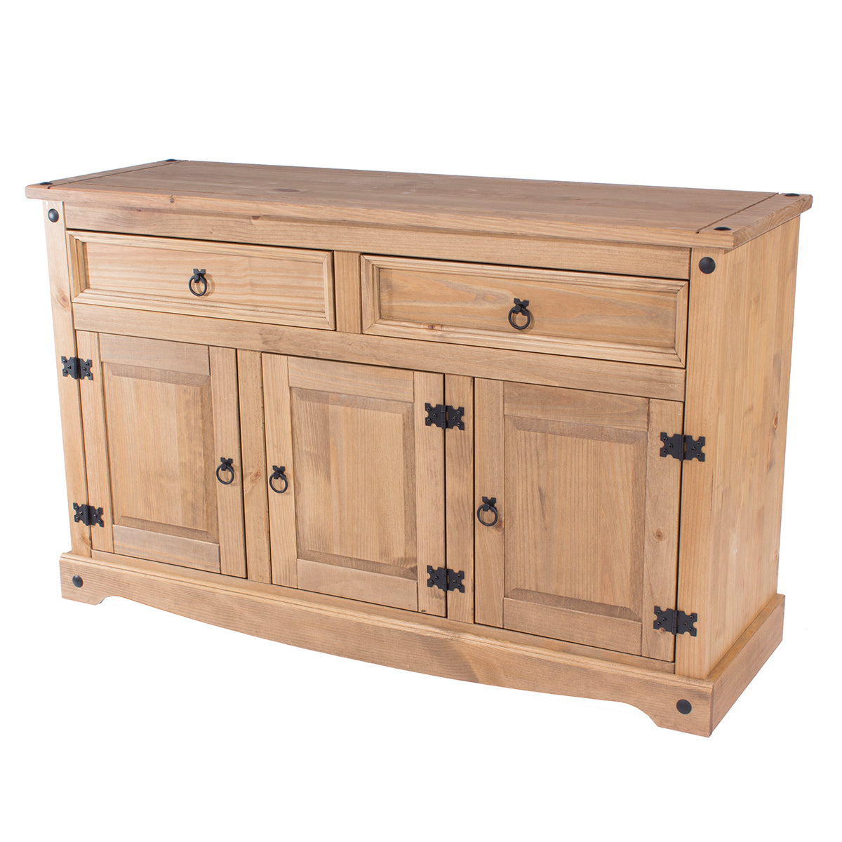 Bravo Furniture | Corona Medium Wood Sideboard with 2 Doors, 3 Drawers
