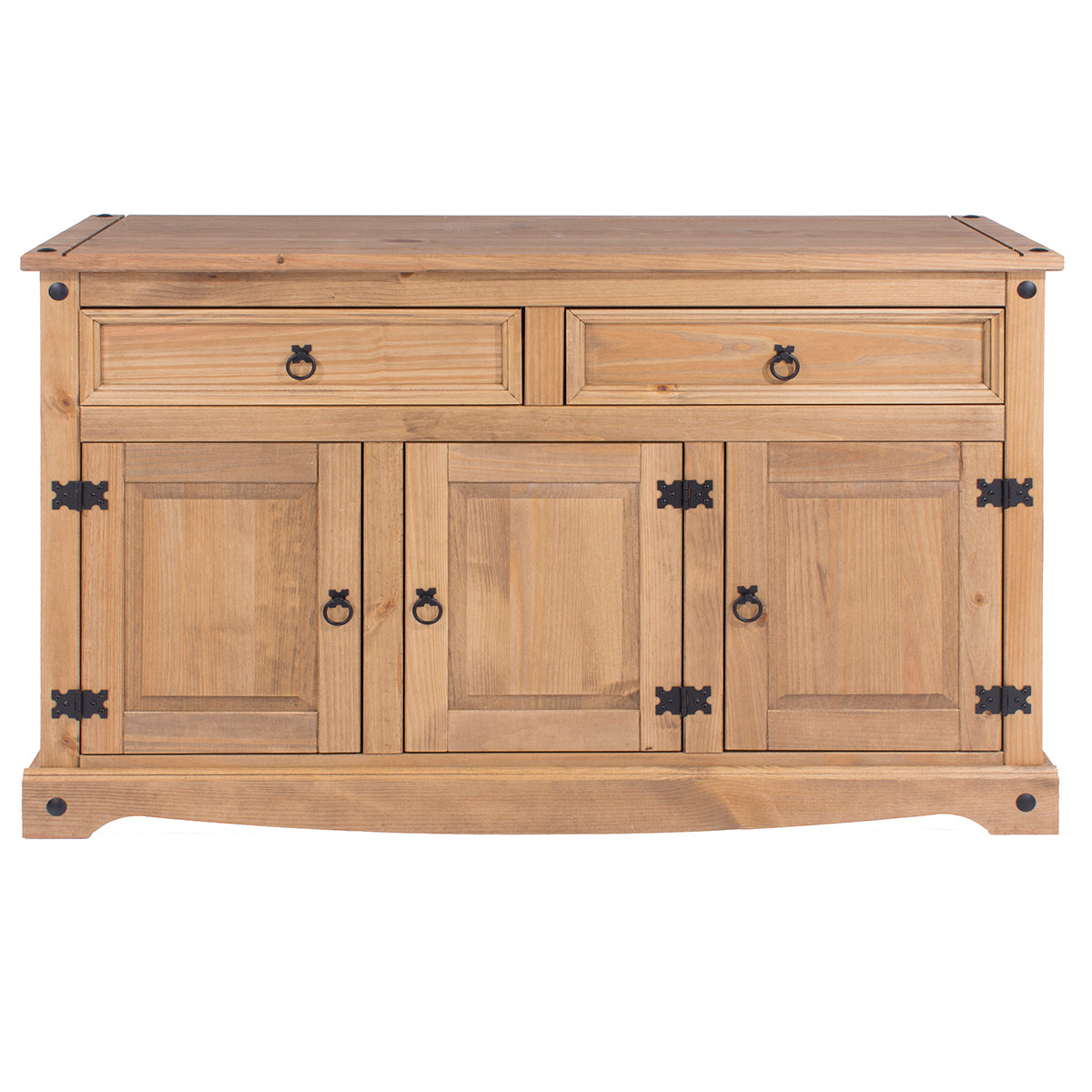 Bravo Furniture | Corona Medium Wood Sideboard with 2 Doors, 3 Drawers
