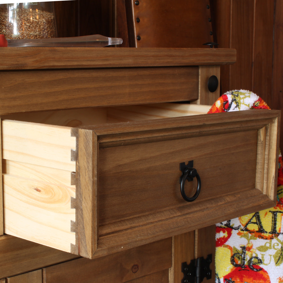 Bravo Furniture | Corona Medium Wood Sideboard with 2 Doors, 3 Drawers