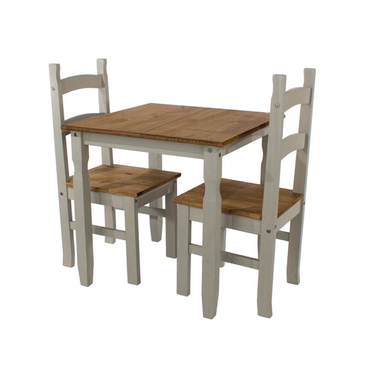 Bravo Furniture | Corona Grey Square Dining Table and 2 Chair Set