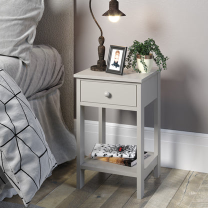 Bravo Furniture | Shaker 1 Drawer Petite Bedside Cabinet Grey